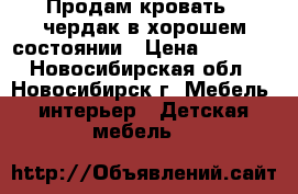 Продам кровать - чердак в хорошем состоянии › Цена ­ 8 500 - Новосибирская обл., Новосибирск г. Мебель, интерьер » Детская мебель   